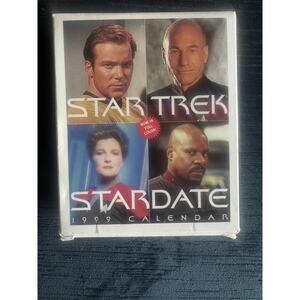 Star Trek Stardate 1999 Desk Calendar by Pocket Books, vintage never used